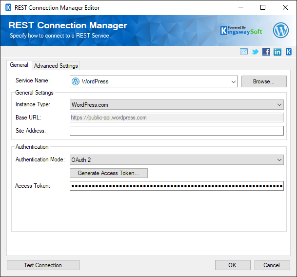 SSIS REST WordPress Connection Manager